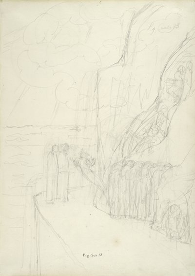 The Terrace of Envious Souls, illustration to the Divine Comedy by Dante Alighieri, 1824-27 by William Blake
